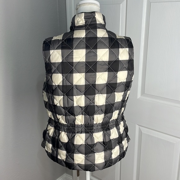 TALBOT’S  down-filled checkerboard plaid sleeveless vest size MP - Picture 3 of 12